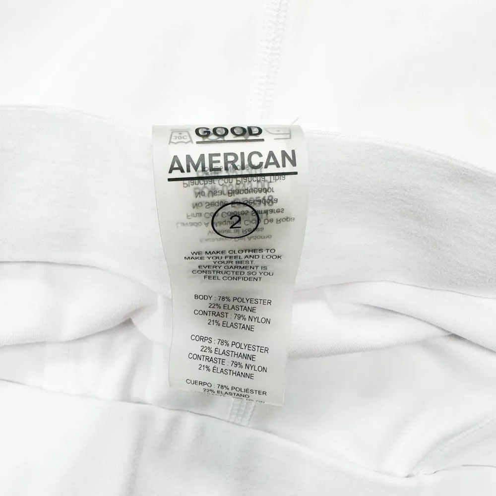 GOOD AMERICAN White High Waisted Body Hugging Leggings